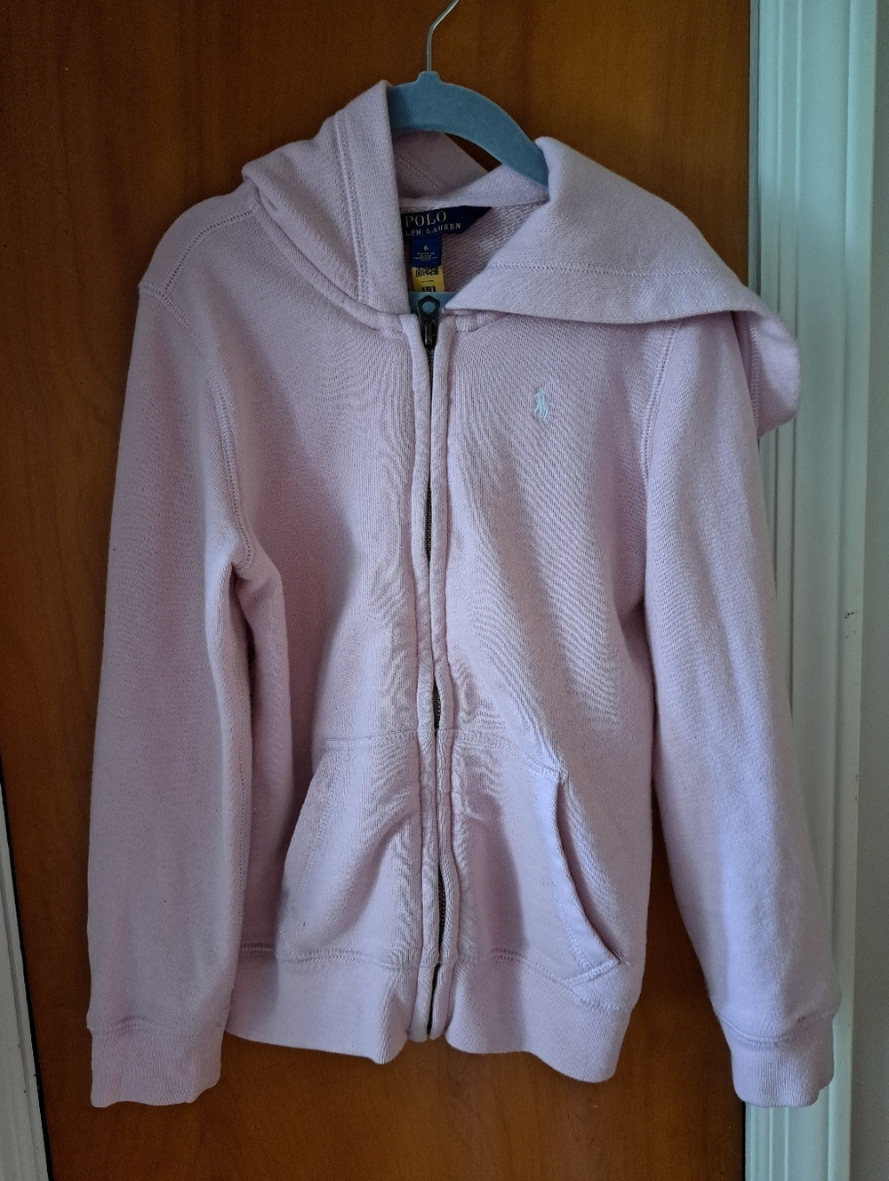 Polo by Ralph Lauren Girls' Light Pink Zip Hoodie